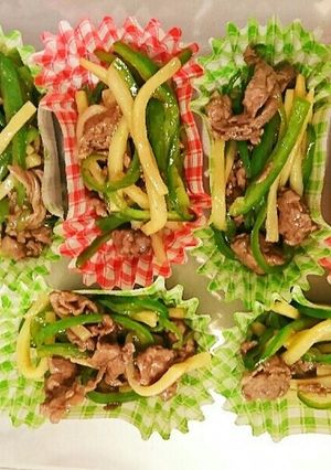 お弁当ぜひ☆青椒肉絲(チンジャオロース)-レシピのメイン写真