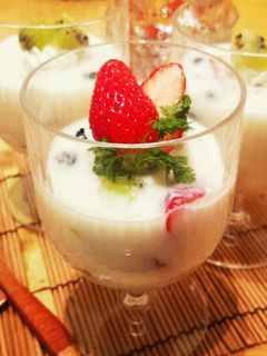 簡単♪甘酒とヨーグルトのフルーツゼリー♡-レシピのメイン写真