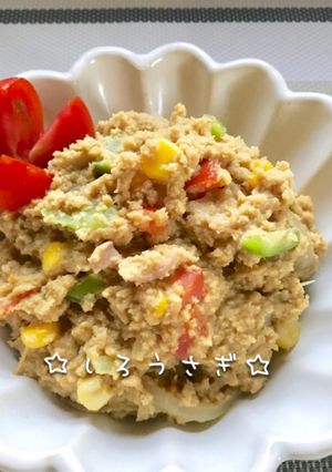 レンジでふっくら♪簡単おからのカレー風味-レシピのメイン写真