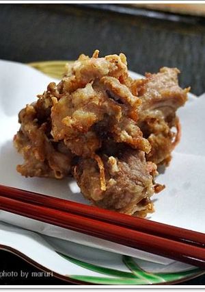 豚こまと紅ショウガの団子揚げ-レシピのメイン写真