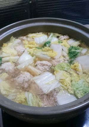 超簡単✨鶏団子と白菜の鍋-レシピのメイン写真
