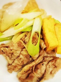 簡単☆豚肉と厚揚げのさっぱり炒め-レシピのメイン写真