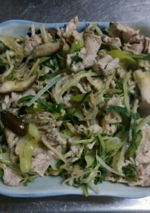 ４月２８日晩飯【豚しゃぶ（黒酢味噌）】-レシピのメイン写真