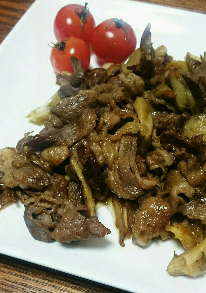 牛肉と舞茸のバター醤油炒め-レシピのメイン写真