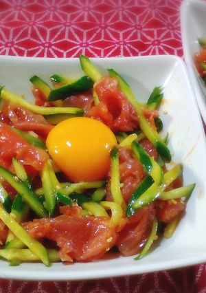 焼肉屋さんに行かなくても「生ハムユッケ」-レシピのメイン写真