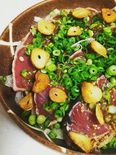 鰹のたたき☆粒マスタードソース-レシピのメイン写真