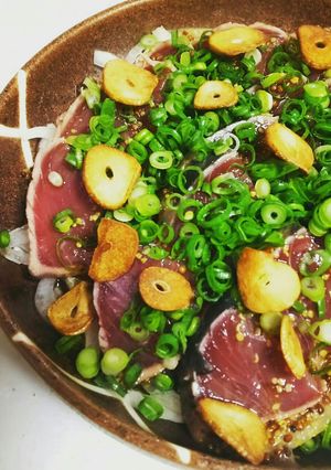 鰹のたたき☆粒マスタードソース-レシピのメイン写真