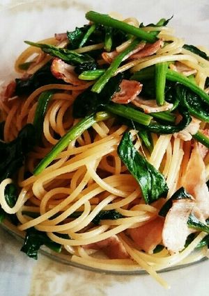 ベーコンとほうれん草のパスタ-レシピのメイン写真