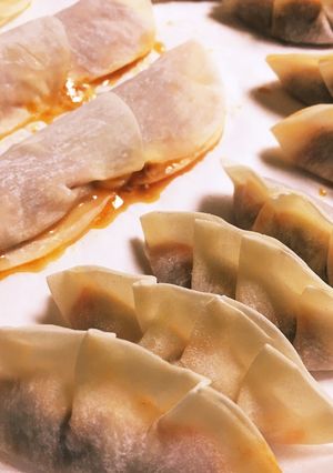 節約飯♪小腹が空いたら簡単ミート餃子♪-レシピのメイン写真