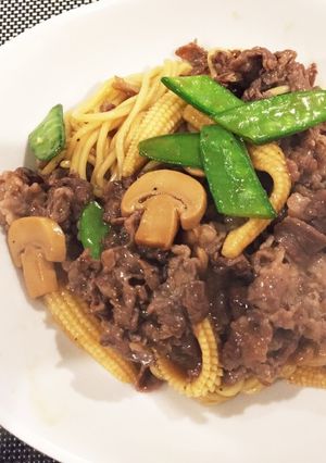 牛こまで食べ応え抜群★和風あんとじ焼そば-レシピのメイン写真