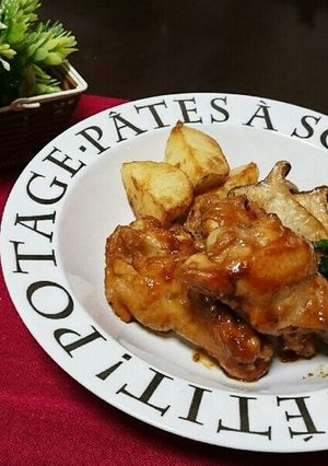 うまソースで手羽元のバーベキュー煮☆-レシピのメイン写真