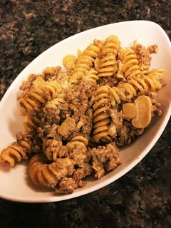 ワンポットひき肉ビーフストロガノフ-レシピのメイン写真