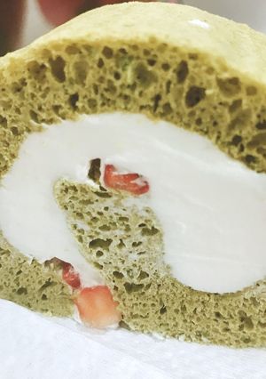 春らしいスイーツ✿抹茶イチゴロール-レシピのメイン写真