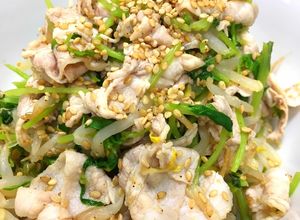 節約副菜♡豆苗&もやしの豚冷しゃぶサラダ-レシピのメイン写真
