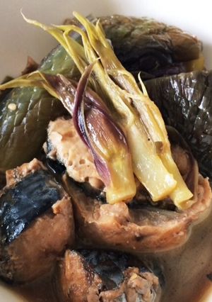 鯖缶とナスの醤油煮〜みょうががアクセント-レシピのメイン写真