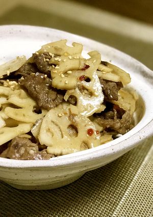 牛肉入り蓮根のきんぴら-レシピのメイン写真