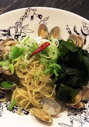 春☆あさりバターとワカメの和え麺-レシピのメイン写真