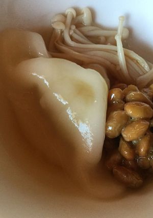 納豆と王将の水餃子のスープ-レシピのメイン写真