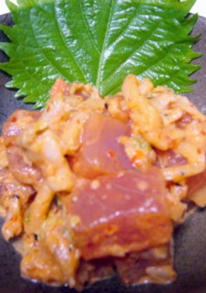 マグロキムチ和え-レシピのメイン写真