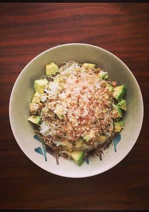 ツナとアボカド納豆お素麺-レシピのメイン写真