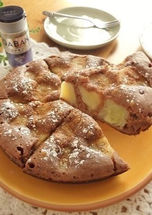 シナモンバナナ　蒸し揚げパンケーキ-レシピのメイン写真