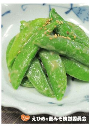 麦みそでスナップえんどうの胡麻味噌和え-レシピのメイン写真