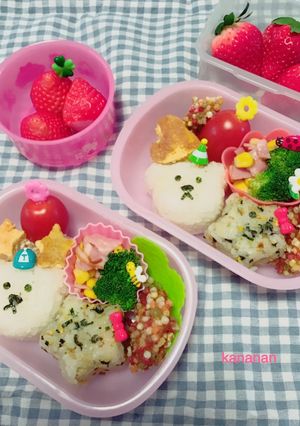 くまちゃんとお星ちゃん 幼稚園お弁当-レシピのメイン写真