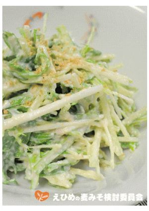 麦みそで美味しい 水菜の白和え-レシピのメイン写真