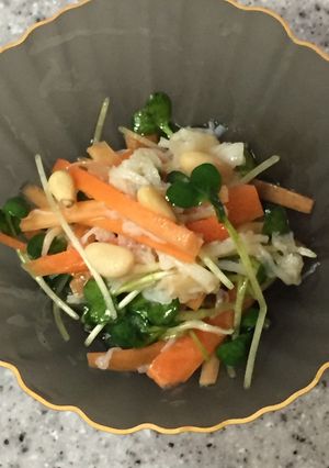カイワレ、人参、ホタテの中華風和え物-レシピのメイン写真