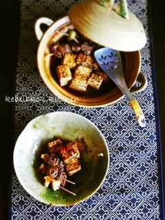 焼き豆腐と牛肉ロールのすき焼き風煮-レシピのメイン写真