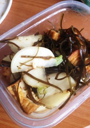 出汁ガラ昆布で、かぶと厚揚げの常備菜-レシピのメイン写真