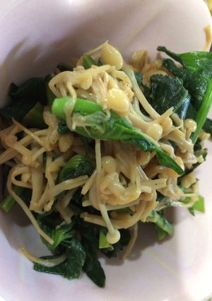 のらぼう菜とえのきのレモンバター醤油-レシピのメイン写真