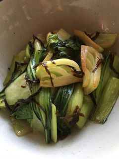 青梗菜の塩昆布マヨ炒め-レシピのメイン写真