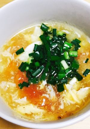ふわふわとろとろ♡トマたま中華風スープ-レシピのメイン写真