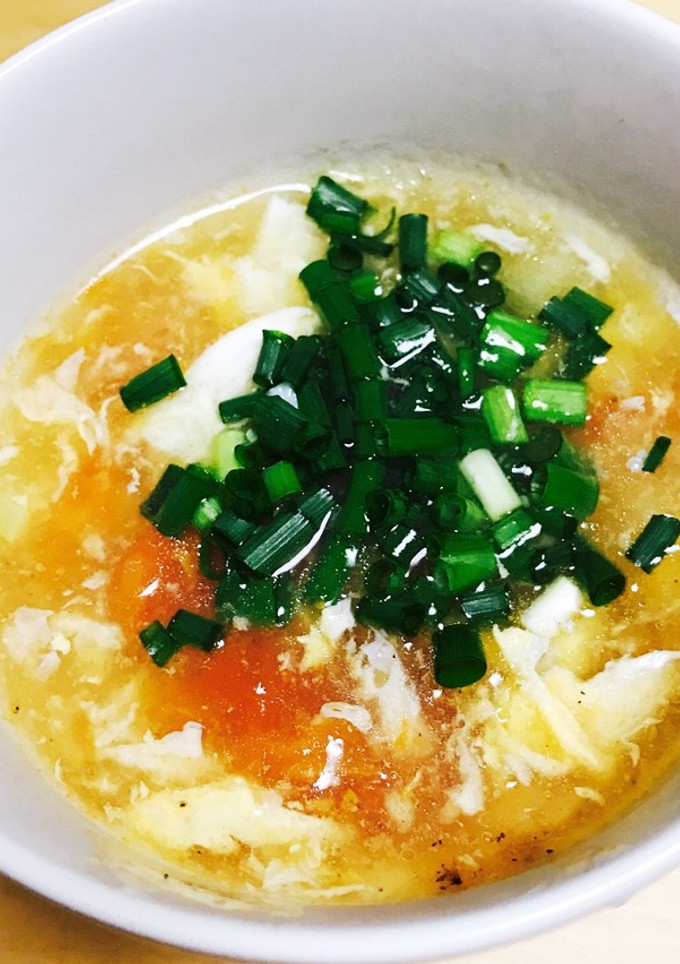 ふわふわとろとろ♡トマたま中華風スープ-レシピのメイン写真