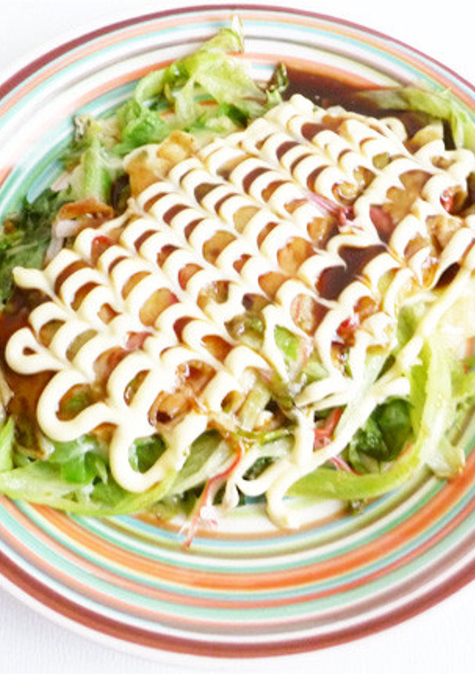 レタスとかにかまのお好み焼き-レシピのメイン写真