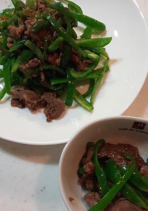 牛こまとピーマンの炒め物-レシピのメイン写真
