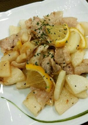 豚バラと長芋のレモン炒め-レシピのメイン写真