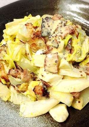 ☼白菜とベーコンとゆで卵のホットサラダ-レシピのメイン写真