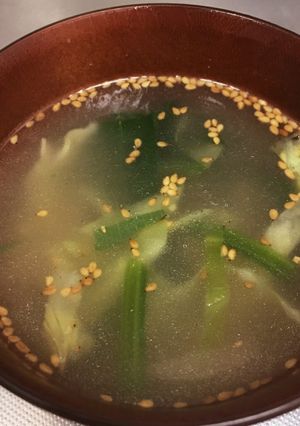 簡単！キャベツとベーコンの中華風スープ-レシピのメイン写真