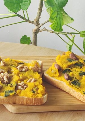 かぼちゃ塩バターパン☆昼食やおやつ☆簡単-レシピのメイン写真