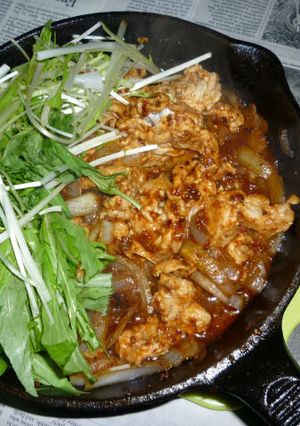 豚ロースと玉ねぎのBWソース炒め＋水菜-レシピのメイン写真