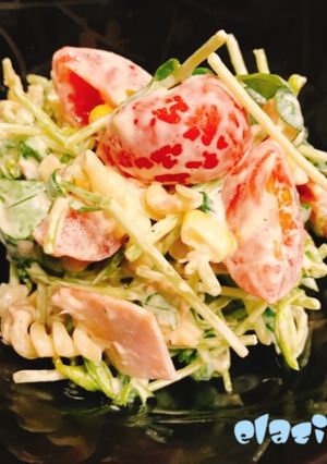 アンチエイジングにぴったり！豆苗サラダ♪-レシピのメイン写真