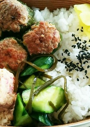ピーマンの肉詰め弁当-レシピのメイン写真