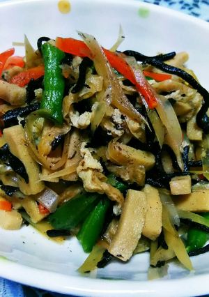大根の皮と、高野豆腐の五目煮-レシピのメイン写真