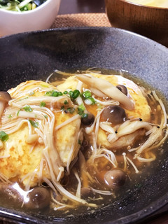 豆腐入り!キノコのあんかけバーグ♡-レシピのメイン写真
