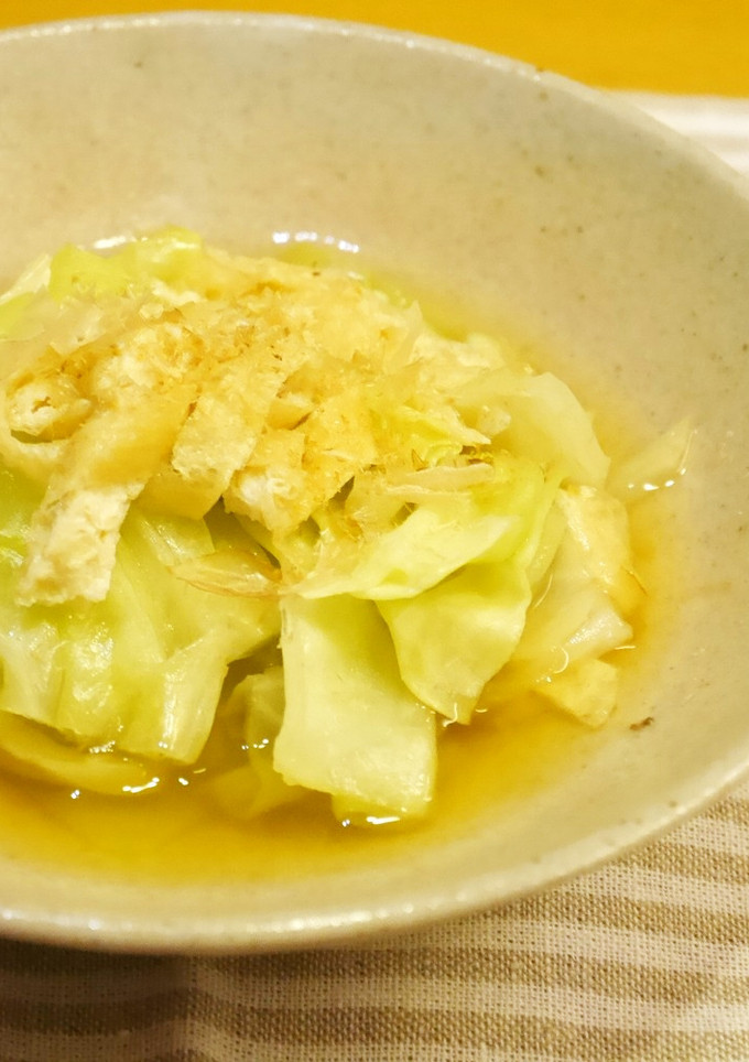 キャベツと揚げの煮びたし★だし醤油で簡単-レシピのメイン写真