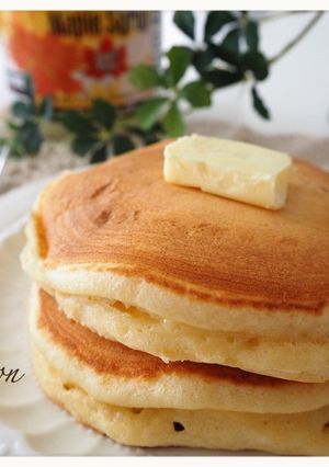 混ぜるだけ！絶品！ふわふわパンケーキ♡-レシピのメイン写真