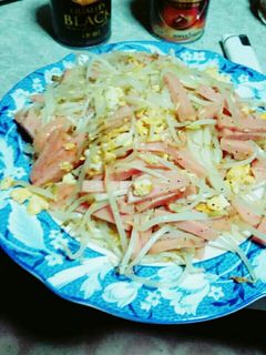 魚肉ハンバーグもやし炒め-レシピのメイン写真
