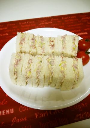 カフェ風♡コンビーフのサンドイッチ♪-レシピのメイン写真
